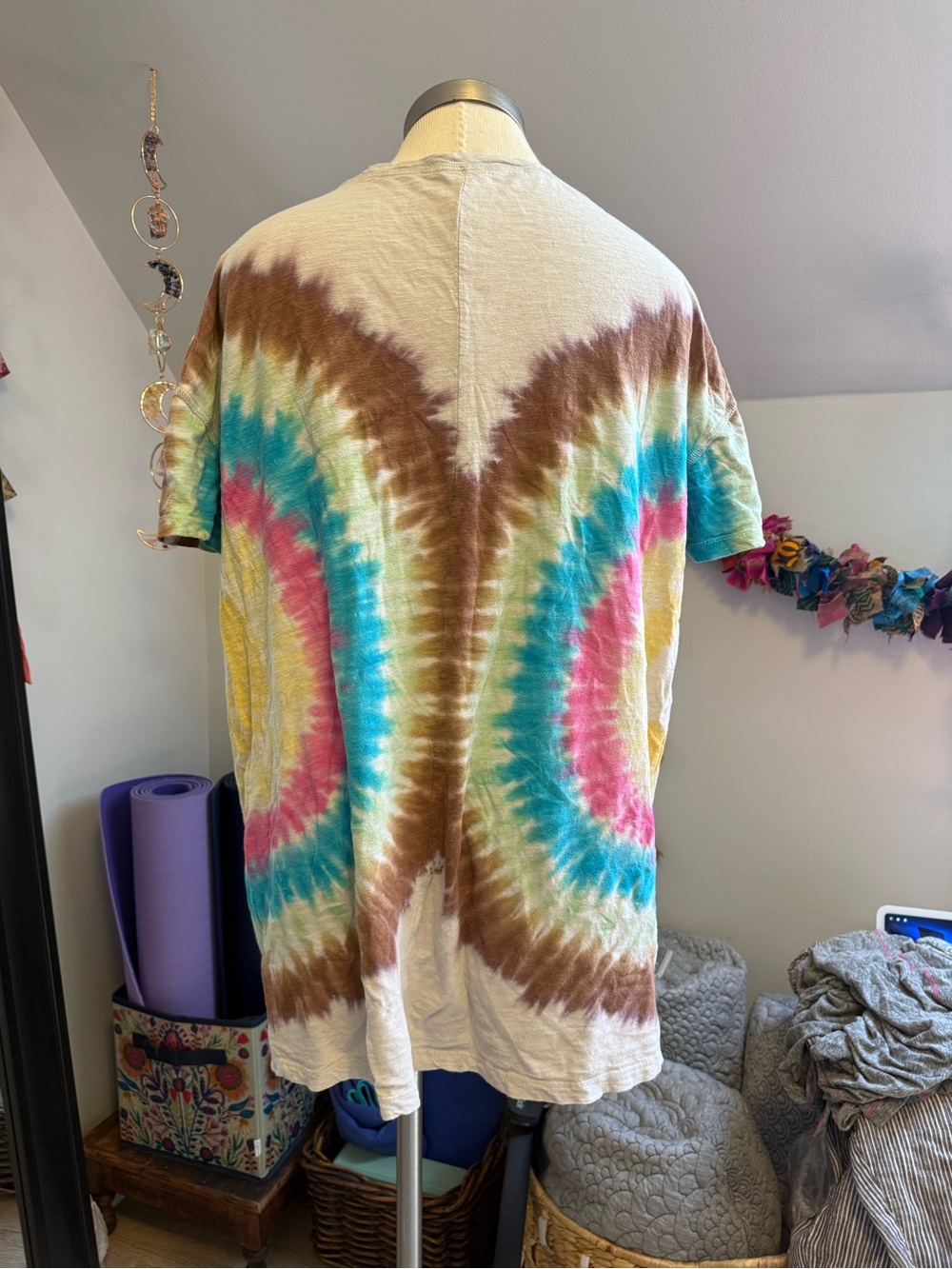 Natural Life Tye Dyed Tunic or Night Shirt oversized XS - Picture 4 of 5